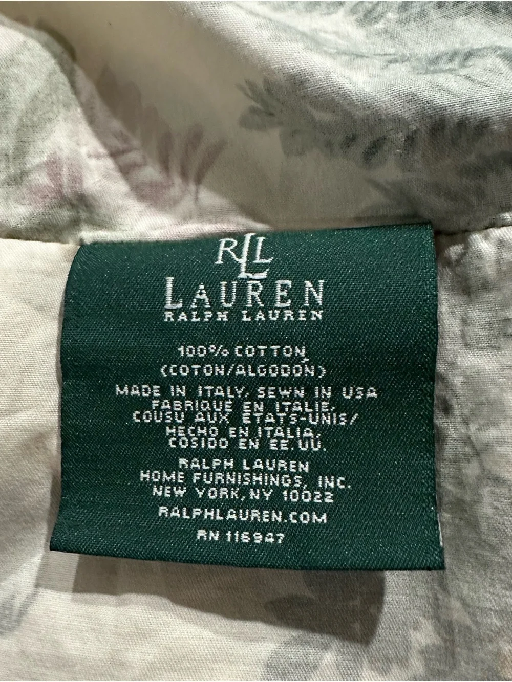 Ralph Lauren listing includes